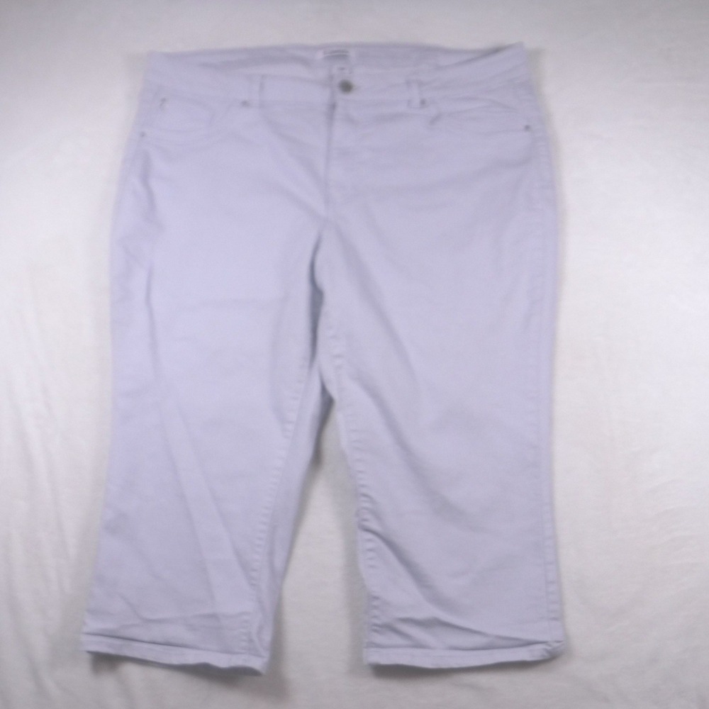 d.jeans Women 20W‎ Light Blue Capri Pants Cropped Stretch Denim Casual